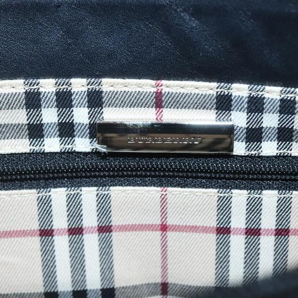 BURBERRY Hand Bag Leather Black Silver Auth ep10090 - Picture 11 of 16